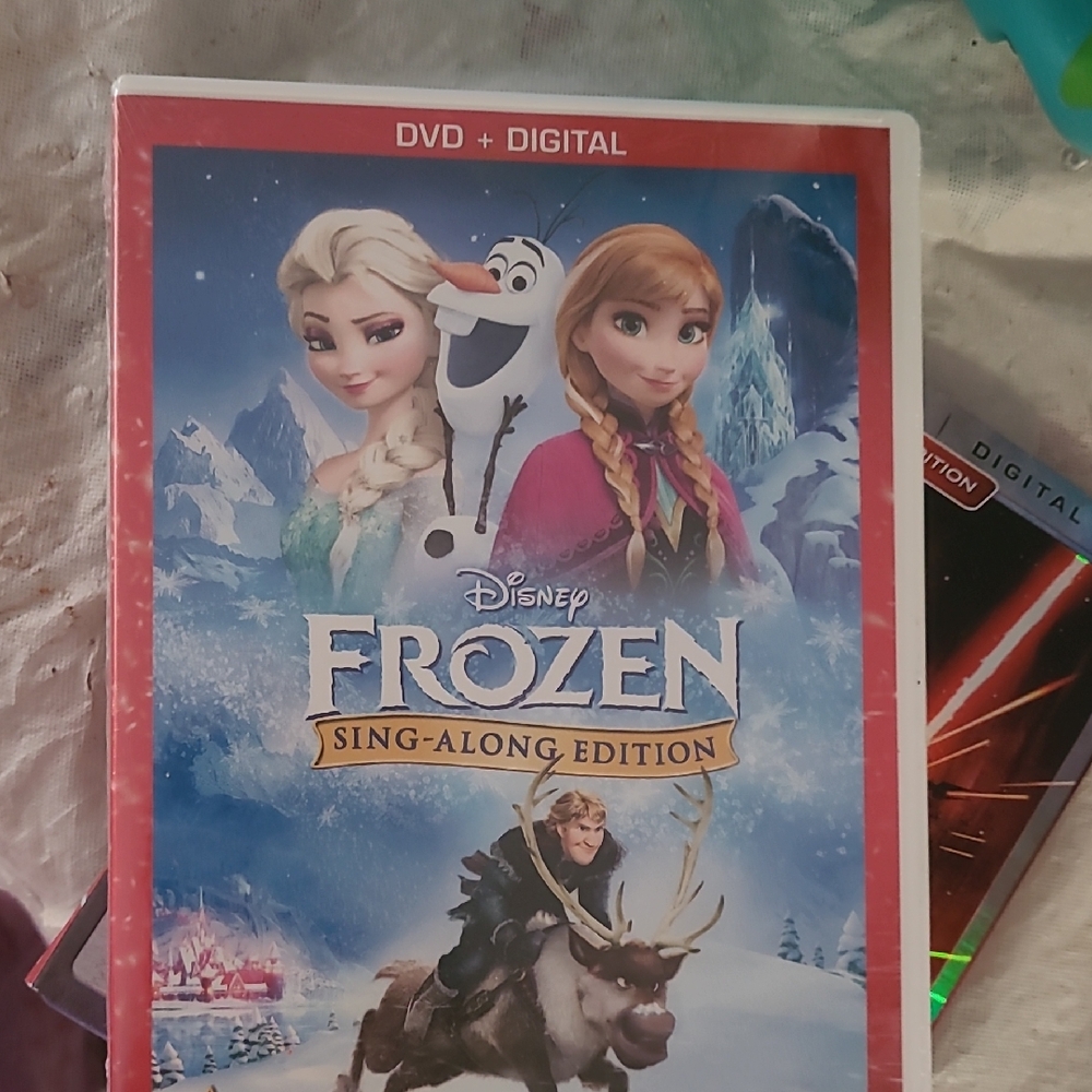 Disney Frozen Sing-Along Edition DVD - Red and Blue Cover